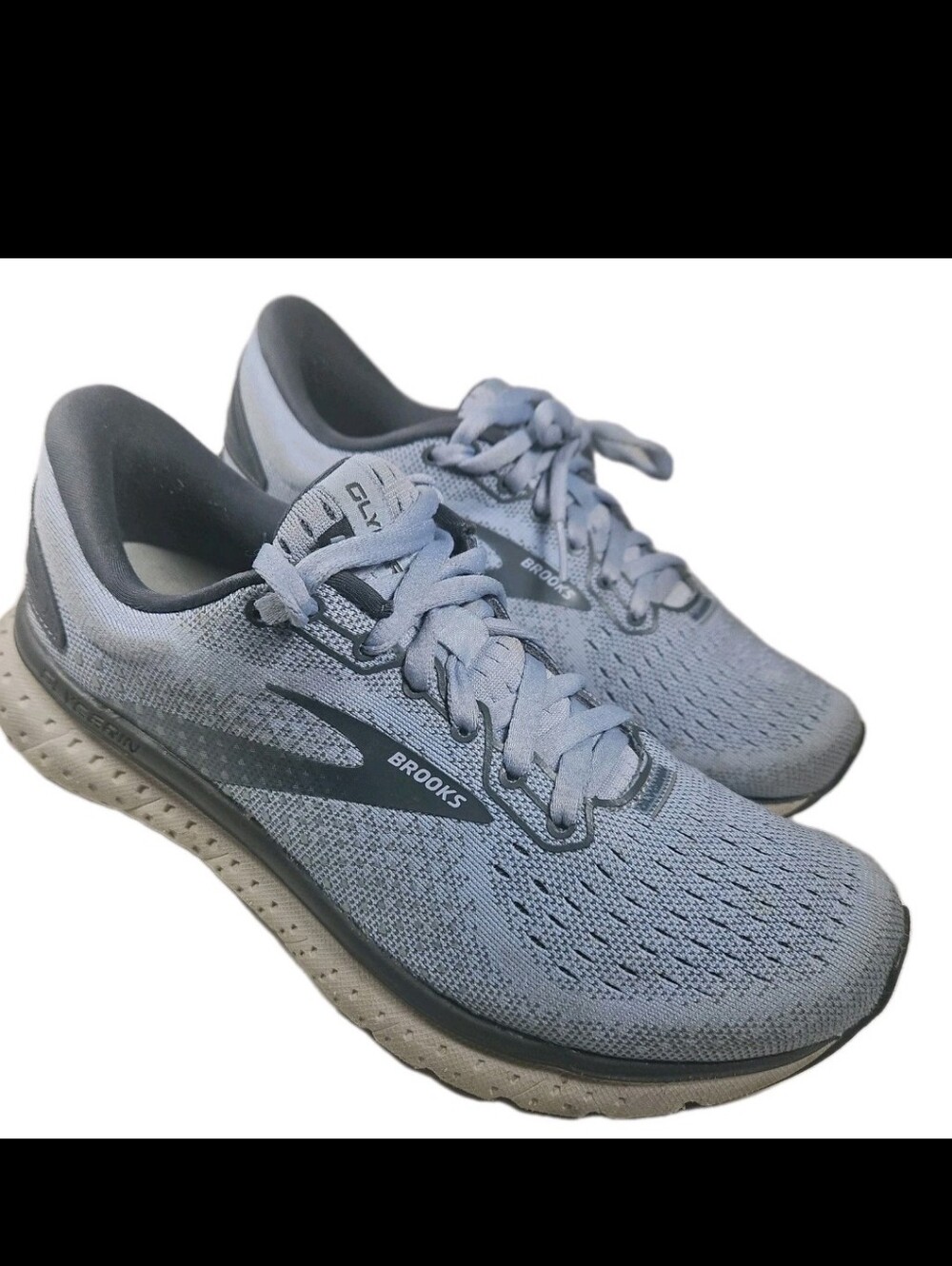 Brooks Glycerin 18 Women Running Shoes Sz7 Gray Blue Athletic Sneaker 120317[7D